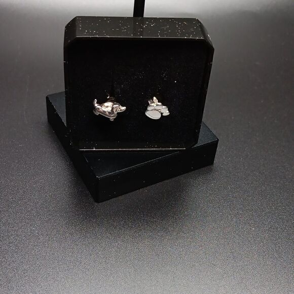New 925 Sterling Silver Puppy & Paw Print Earrings By‎ Monkimau New - Picture 4 of 4